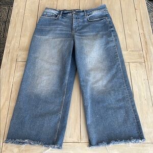 LOFT High Waist Wide Leg CropWomen's Blue Jeans 31 12